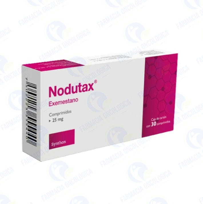 Foto del medicamento Nodutax 25 mg con 30 tabletas o Exemestano 25 mg con 30 tabletas en venta