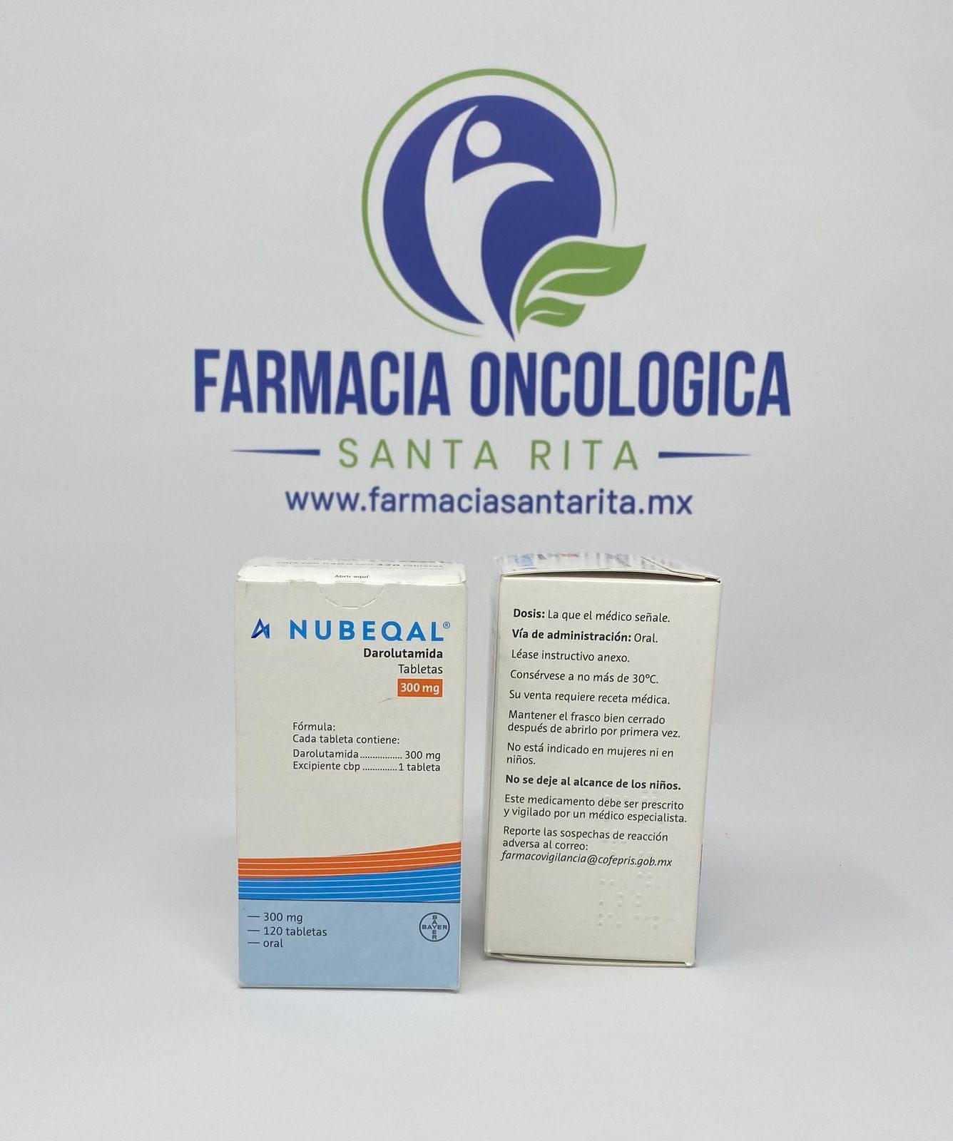 Foto del medicamento Nubeqal 300 mg con 120 tabletas o Darolutamida 300 mg con 120 tabletas en venta