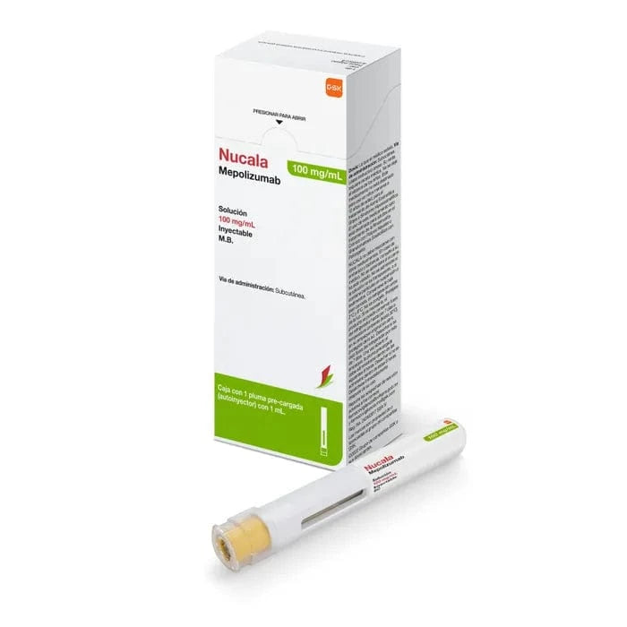 Foto del medicamento Nucala 100mg solucion inyectable o Mepolizumab 100mg inyectable en venta