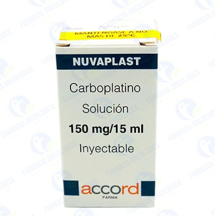 Foto del medicamento Nuvaplast 150 mg solucion inyectable o Carboplatino 150 mg inyectable en venta