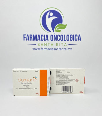 Foto del medicamento Olumiant 4 mg con 28 tabletas o Baricitinib 4 mg con 28 tabletas en venta