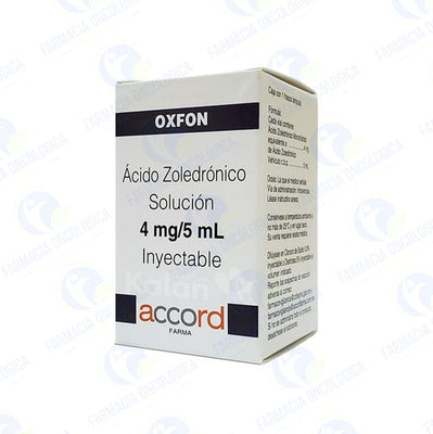 Foto del medicamento Oxfon 4 mg / 5 mL solucion inyectable o Acido Zoledronico en venta