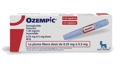 Foto del medicamento Ozempic Rojo 1.34mg solucion inyectable o Semaglutida 1.34mg solucion iny en venta