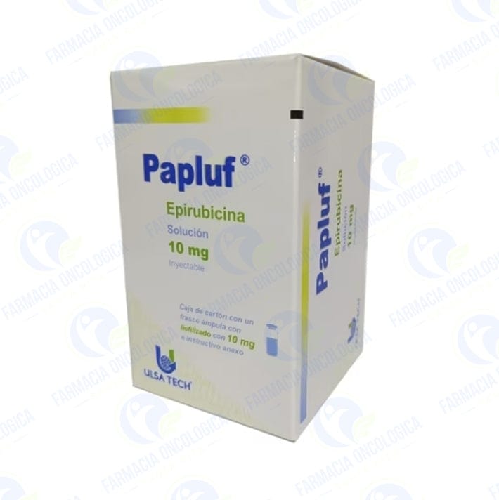 Foto del medicamento Papluf 10 mg solucion inyectable o Epirubicina 10 mg solucion iny en venta