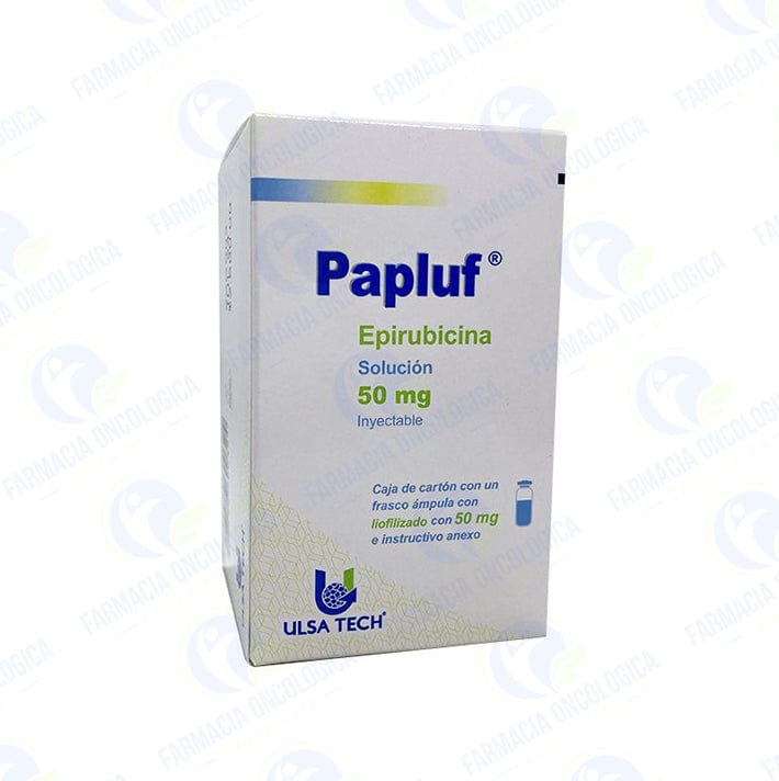 Foto del medicamento Papluf 50mg solucion inyectable o Epirubicina 50mg solucion inyectable en venta