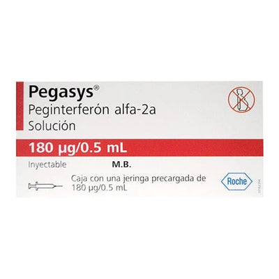 Foto del medicamento Pegasys 180 mcg solucion inyectable o Peginterferon Alfa 2A 180 mcg en venta
