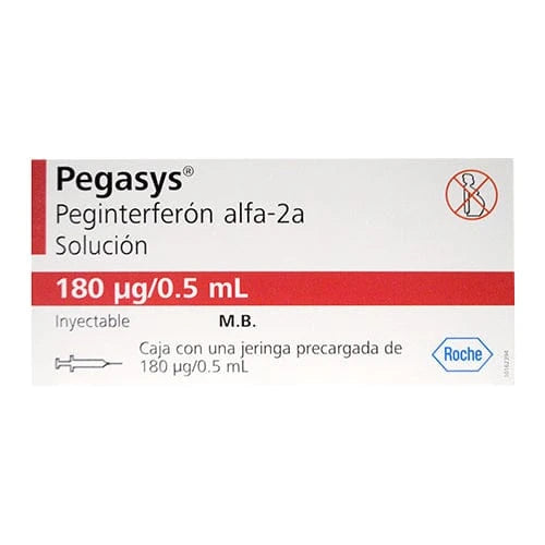 Foto del medicamento Pegasys 180 mcg solucion inyectable o Peginterferon Alfa 2A 180 mcg en venta