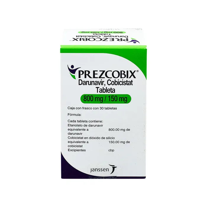 Foto del medicamento Prezcobix 30 tabletas - Darunavir 800mg, Cobicistat 150mg  en venta