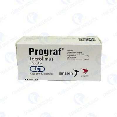 Foto del medicamento Prograf 1 mg con 50 capsulas o Tacrolimus 1 mg con 50 capsulas en venta