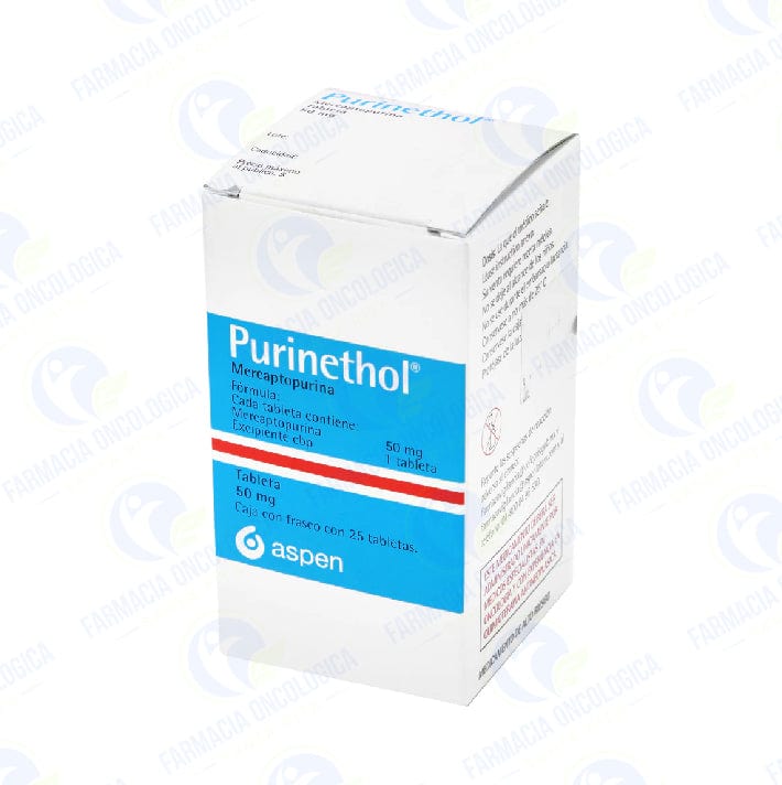 Foto del medicamento Purinethol 50 mg con 25 tabletas o Mercaptopurina 50 mg con 25 tab en venta