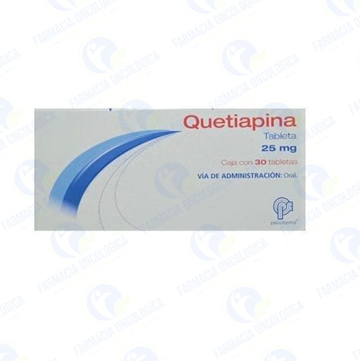 Foto del medicamento Quetiapina 25 mg con 30 tabletas en venta