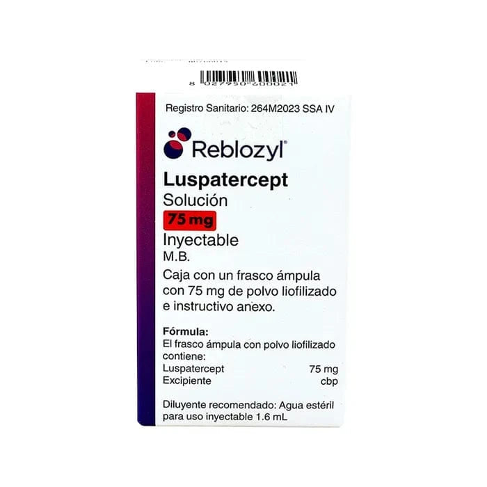 Foto del medicamento Reblozyl 75 mg Solucion Inyectable o Luspatercept 75 mg mg sol iny en venta