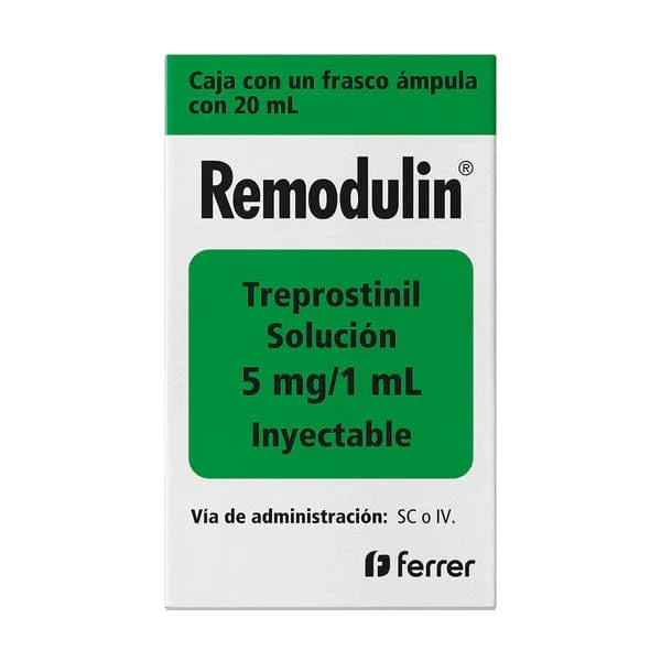Remodulin 5 mg / 1 mL solución inyectable frasco con 20mL