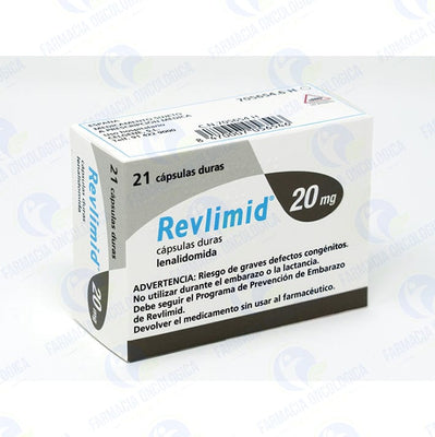 Foto del medicamento Revlimid 20 mg con 21 capsulas o Lenalidomida 20 mg con 21 capsulas en venta