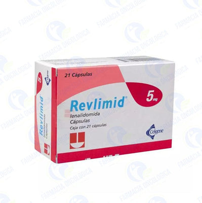 Foto del medicamento Revlimid 5 mg con 21 capsulas o Lenalidomida 5 mg con 21 capsulas en venta