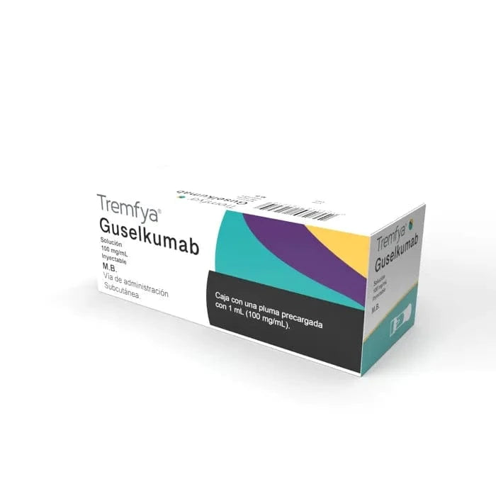 Foto del medicamento Tremfya 100 mg solucion inyectable o Guselkumab 100 mg solucion iny en venta