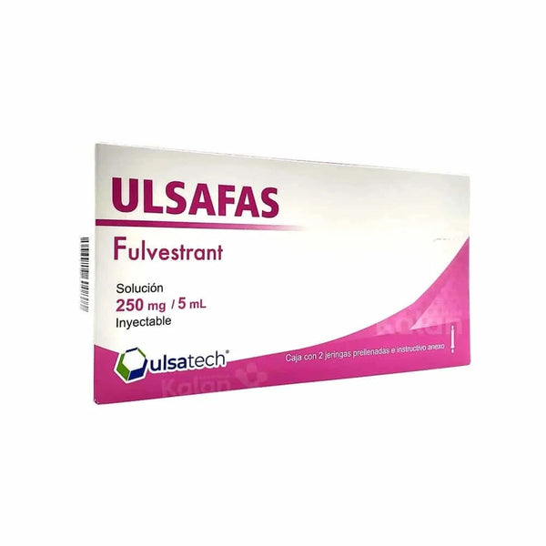 Foto del medicamento Ulsafas 250 mg con 2 jeringas prellenadas o Fulvestrant 250 mg en venta