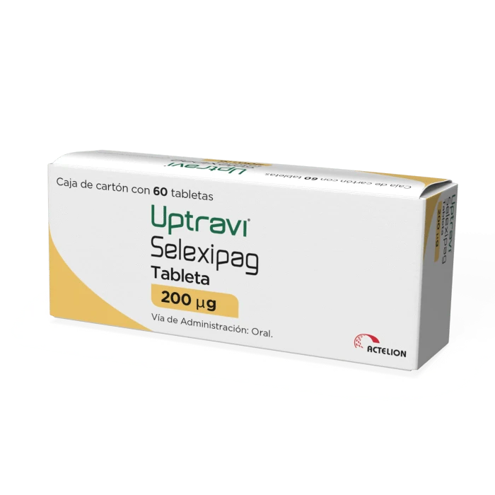 Foto del medicamento Uptravi 200 mcg con 60 tabletas o Selexipag 200 mcg con 60 tabletas en venta