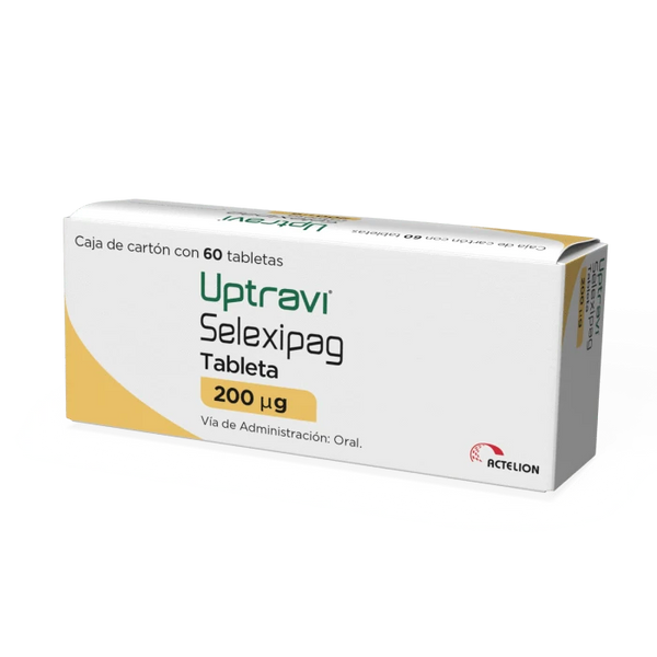 Foto del medicamento Uptravi 200 mcg con 60 tabletas o Selexipag 200 mcg con 60 tabletas en venta