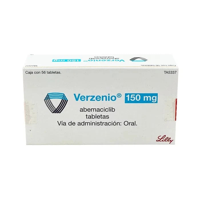 Foto del medicamento Verzenio 150 mg con 56 tabletas o Abemaciclib 150 mg con 56 tabletas en venta