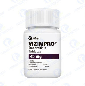 Foto del medicamento Vizimpro 45 mg con 30 tabletas o Dacomitinib 45 mg con 30 tabletas en venta