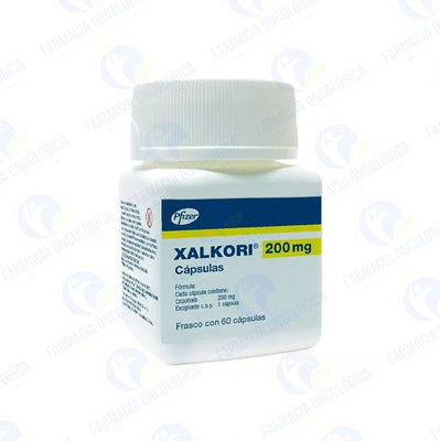 Foto del medicamento Xalkori 200 mg con 60 tabletas o Crizotinib 200 mg con 60 tabletas en venta