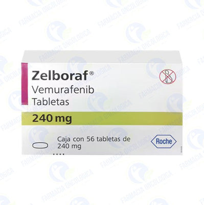 Foto del medicamento Zelboraf 240 mg con 56 tabletas o Vemurafenib 240 mg con 56 tabletas en venta