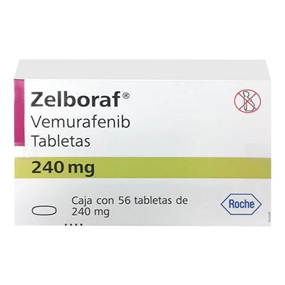 Foto del medicamento Zelboraf 240 mg con 56 tabletas o Vemurafenib 240 mg con 56 tabletas en venta