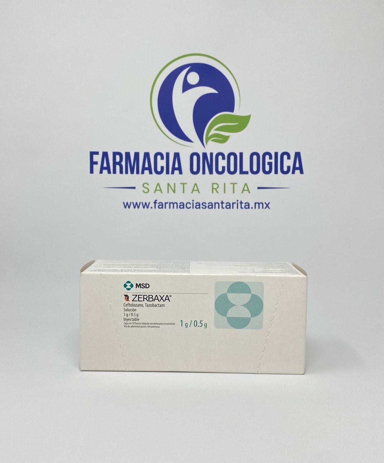 Foto del medicamento Zerbaxa solucion inyectable con 10 frascos o Ceftolozano, Tazobactam en venta