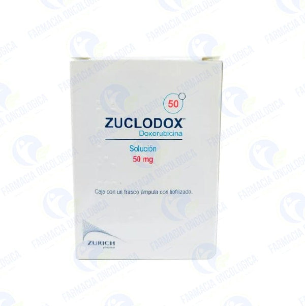 Foto del medicamento Zuclodox 50 mg solucion inyectable o Doxorubicina 50 mg solucion inyectable en venta
