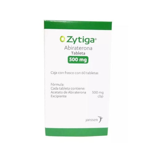 Foto del medicamento Zytiga 500 mg con 60 tabletas o Abiraterona 500 mg con 60 tabletas en venta
